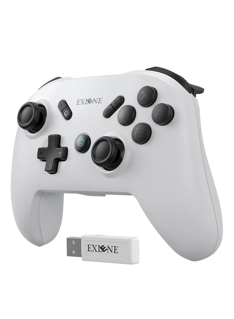 Exlene Wireless Switch Pro Controller for Nintendo Switch/Switch Lite/PC/IOS/Android/Steam, Wake Up, Adjustable Vibration  Turbo, Motion Control - Image 1